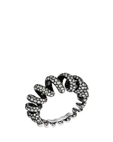 Boochier Jumbo Black Plated Diamond Slinkee Ring | Thumbnail 1 Boochier Jumbo Black Plated Diamond Slinkee Ring | Thumbnail 1