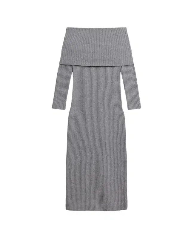Off-The-Shoulder Wool-Cashmere Sweater Dress
