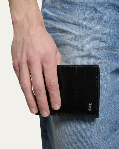 Saint Laurent Men's Tiny Cassandre Bi-Fold Wallet | Thumbnail 2 Saint Laurent Men's Tiny Cassandre Bi-Fold Wallet | Thumbnail 2