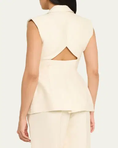 Prabal Gurung Sculpted Double-Breasted Vest | Thumbnail 3 Prabal Gurung Sculpted Double-Breasted Vest | Thumbnail 3