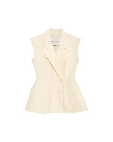 Prabal Gurung Sculpted Double-Breasted Vest | Thumbnail 1 Prabal Gurung Sculpted Double-Breasted Vest | Thumbnail 1