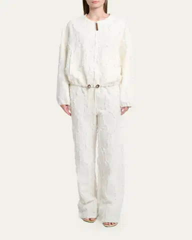 Proenza Schouler White Label Shilo Wide-Leg Pants In Jacquard Cotton | Thumbnail 2