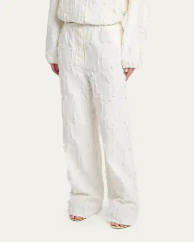 Proenza Schouler White Label Shilo Wide-Leg Pants In Jacquard Cotton | Thumbnail 4