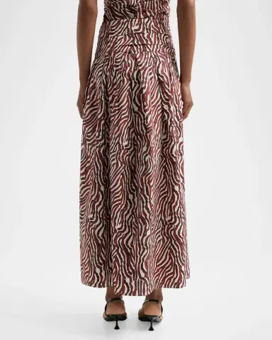 Proenza Schouler White Label Nessa Maxi Skirt in Poplin | Thumbnail 3