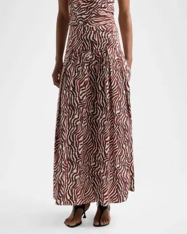 Proenza Schouler White Label Nessa Maxi Skirt in Poplin | Thumbnail 4