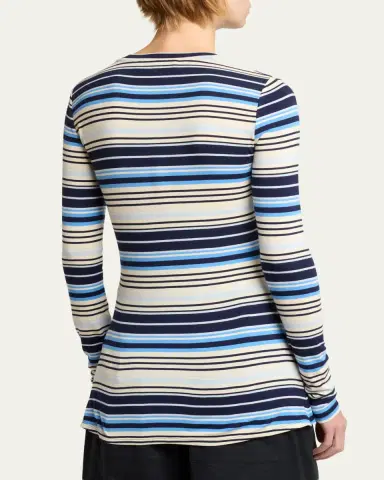 Proenza Schouler White Label Mae Top In Striped Jersey | Thumbnail 3
