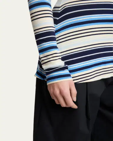 Proenza Schouler White Label Mae Top In Striped Jersey | Thumbnail 5