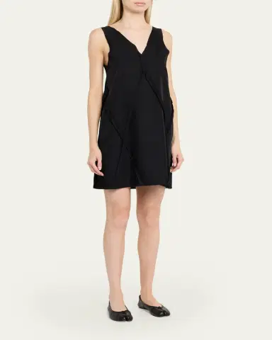 Maison Margiela Seamed Sleeveless V-Neck Mini Dress | Thumbnail 4 Maison Margiela Seamed Sleeveless V-Neck Mini Dress | Thumbnail 4
