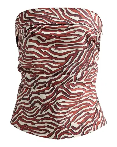 Proenza Schouler White Label Maisy Strapless Ruched Top in Poplin | Thumbnail 1 Proenza Schouler White Label Maisy Strapless Ruched Top in Poplin | Thumbnail 1