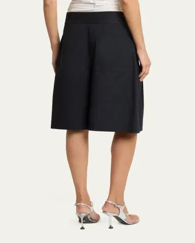 Proenza Schouler White Label Clio Pleated Shorts in Poplin | Thumbnail 3
