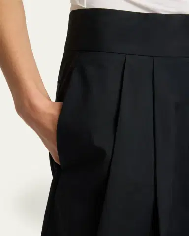 Proenza Schouler White Label Clio Pleated Shorts in Poplin | Thumbnail 5
