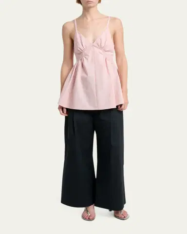 Proenza Schouler White Label Barker Top In Seersucker | Thumbnail 2 Proenza Schouler White Label Barker Top In Seersucker | Thumbnail 2