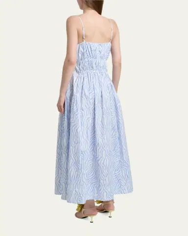 Proenza Schouler White Label Michelyn Shirred Empire-Waist Sleeveless Maxi Dress | Thumbnail 3