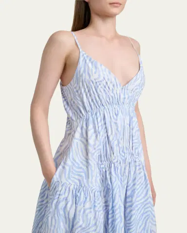 Proenza Schouler White Label Michelyn Shirred Empire-Waist Sleeveless Maxi Dress | Thumbnail 5