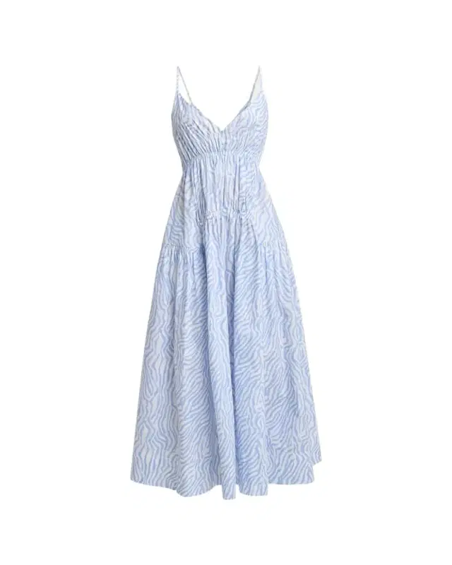 Proenza Schouler White Label Michelyn Shirred Empire-Waist Sleeveless Maxi Dress