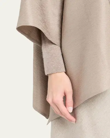 Eskandar Midweight Silk Plissé DPS Jacket Coat - Mid Plus Length | Thumbnail 5 Eskandar Midweight Silk Plissé DPS Jacket Coat - Mid Plus Length | Thumbnail 5