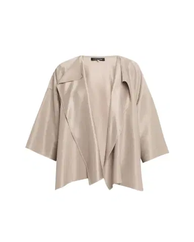 Eskandar Midweight Silk Plissé DPS Jacket Coat - Mid Plus Length | Thumbnail 1 Eskandar Midweight Silk Plissé DPS Jacket Coat - Mid Plus Length | Thumbnail 1