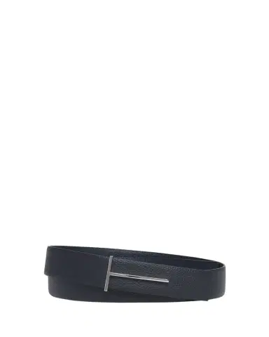 Tom Ford Men's Grained Leather T-Buckle Belt | Thumbnail 1 Tom Ford Men's Grained Leather T-Buckle Belt | Thumbnail 1