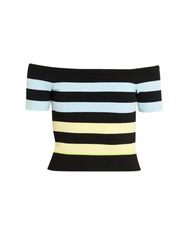 Christopher John Rogers Off-The-Shoulder Striped Body-con Knit Top | Thumbnail 1