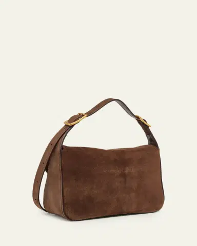Balenciaga Clicca Medium Suede Shoulder Bag | Thumbnail 3 Balenciaga Clicca Medium Suede Shoulder Bag | Thumbnail 3
