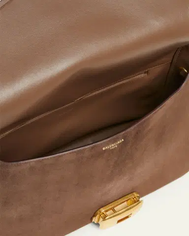 Balenciaga Clicca Medium Suede Shoulder Bag | Thumbnail 4 Balenciaga Clicca Medium Suede Shoulder Bag | Thumbnail 4