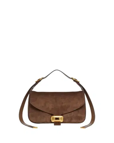 Balenciaga Clicca Medium Suede Shoulder Bag | Thumbnail 1 Balenciaga Clicca Medium Suede Shoulder Bag | Thumbnail 1