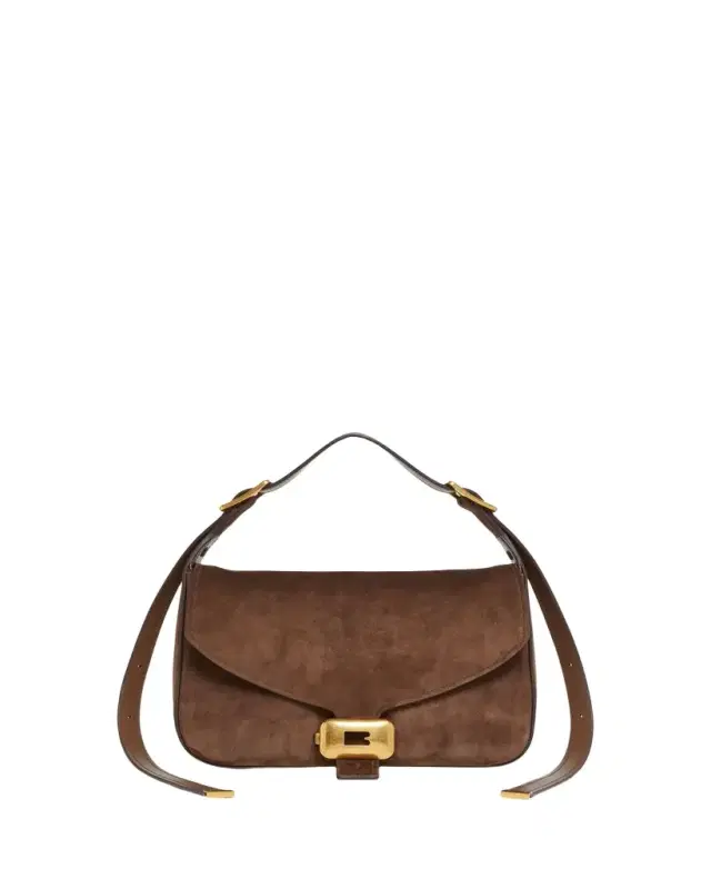 Balenciaga Clicca Medium Suede Shoulder Bag