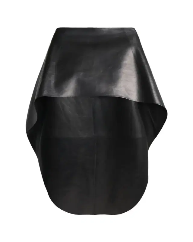 Smooth Leather High-Low Cape