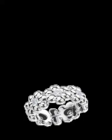 Boochier 18K White Gold Diamond Flower Puff Ring | Thumbnail 2 Boochier 18K White Gold Diamond Flower Puff Ring | Thumbnail 2