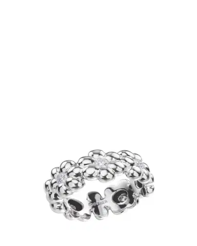 Boochier 18K White Gold Diamond Flower Puff Ring | Thumbnail 1 Boochier 18K White Gold Diamond Flower Puff Ring | Thumbnail 1