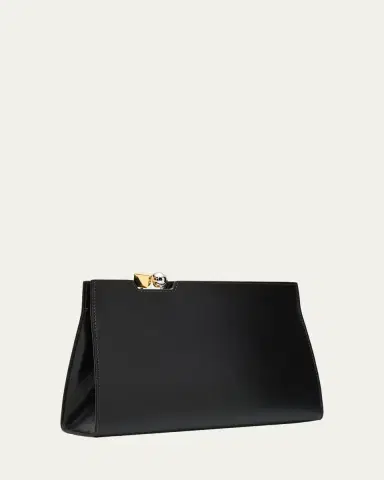 Jacquemus Le Salon Rond Carre Leather Clutch Bag | Thumbnail 3