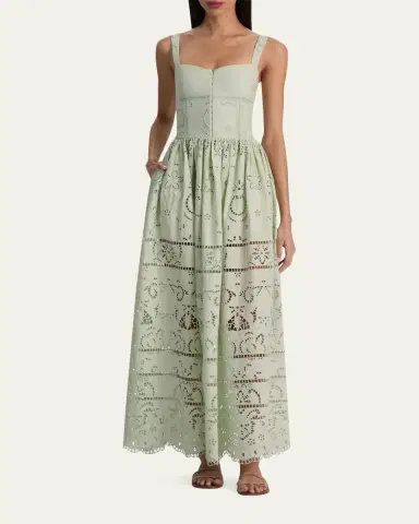 Alice + Olivia Anya Embroidered Maxi Dress | Thumbnail 2