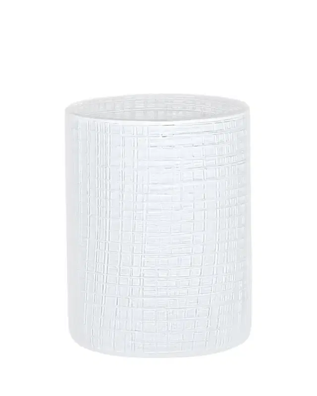 Labrazel Cambric Glass Toothbrush Holder, White Enamel