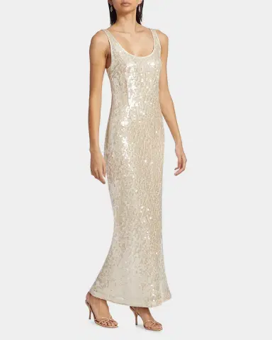 SIMKHAI Bex Sequined Tank Maxi Dress | Thumbnail 6 SIMKHAI Bex Sequined Tank Maxi Dress | Thumbnail 6