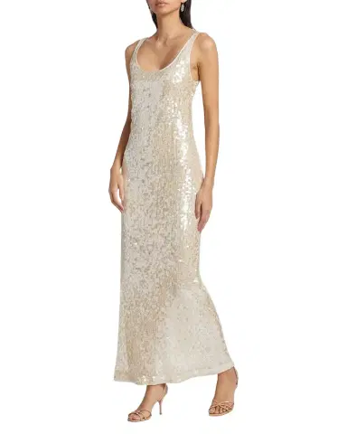 SIMKHAI Bex Sequined Tank Maxi Dress | Thumbnail 1 SIMKHAI Bex Sequined Tank Maxi Dress | Thumbnail 1