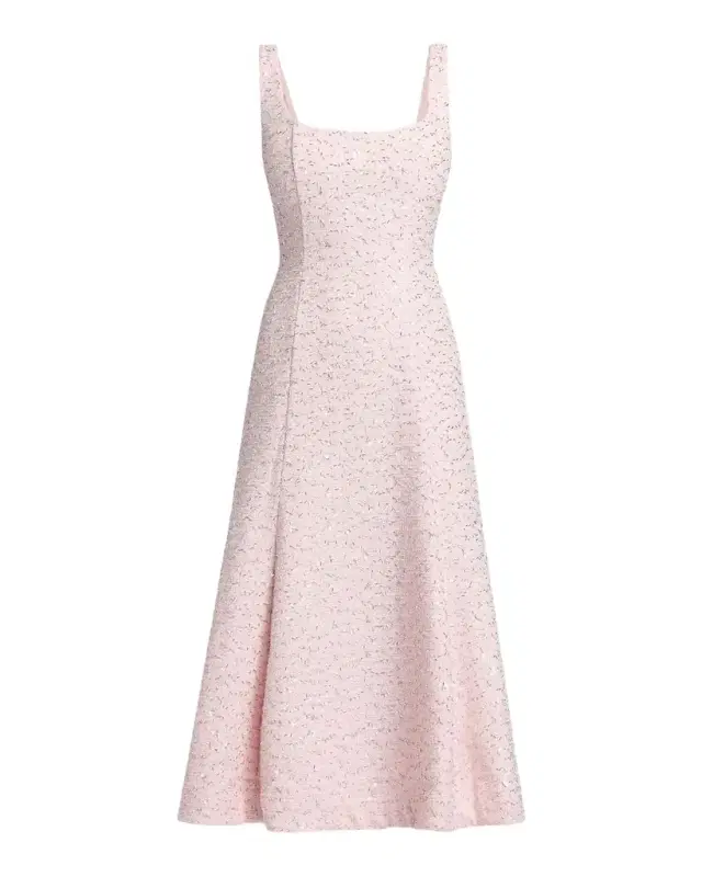 As It May Meadow Embellished Tweed Midi-Dress