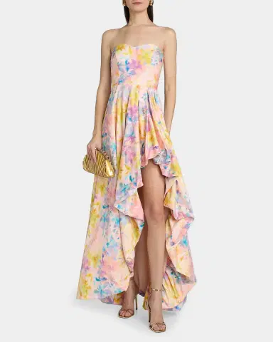 As It May Ava Floral Faille High-Low Gown | Thumbnail 3 As It May Ava Floral Faille High-Low Gown | Thumbnail 3