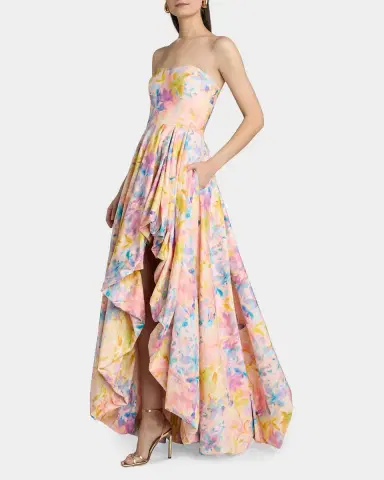 As It May Ava Floral Faille High-Low Gown | Thumbnail 6 As It May Ava Floral Faille High-Low Gown | Thumbnail 6