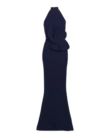 Chiara Boni La Petite Robe Hebana Halter Rosette Gown | Thumbnail 1 Chiara Boni La Petite Robe Hebana Halter Rosette Gown | Thumbnail 1