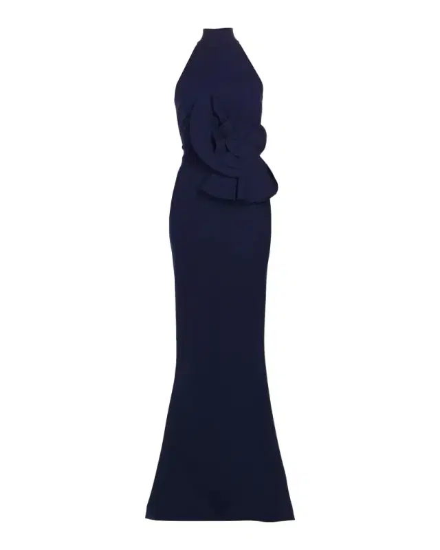 Chiara Boni La Petite Robe Hebana Halter Rosette Gown