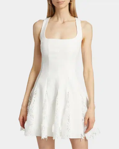 Milly Ariel Cady 3D Lace Minidress | Thumbnail 4