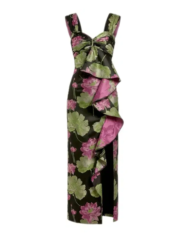 Mac Duggal Ieena One Brocade Column Dress