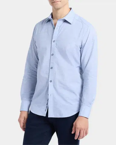 Robert Graham Avondale Woven Chambray Cotton Shirt | Thumbnail 7 Robert Graham Avondale Woven Chambray Cotton Shirt | Thumbnail 7