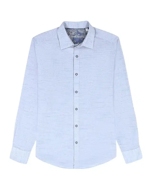 Robert Graham Avondale Woven Chambray Cotton Shirt