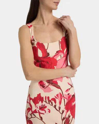 Chiara Boni La Petite Robe Lijia Floral Sleeveless Column Gown | Thumbnail 5 Chiara Boni La Petite Robe Lijia Floral Sleeveless Column Gown | Thumbnail 5