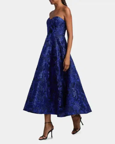 As It May Livia Floral Jacquard Midi-Dress | Thumbnail 2