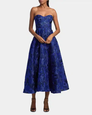 As It May Livia Floral Jacquard Midi-Dress | Thumbnail 4