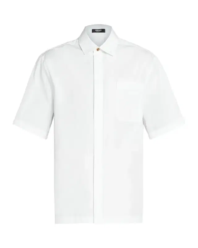 Medusa Cotton Button-Front Shirt