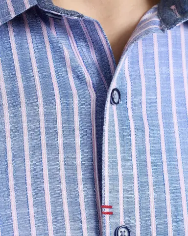 Robert Graham Fardella Striped Cotton Shirt | Thumbnail 6