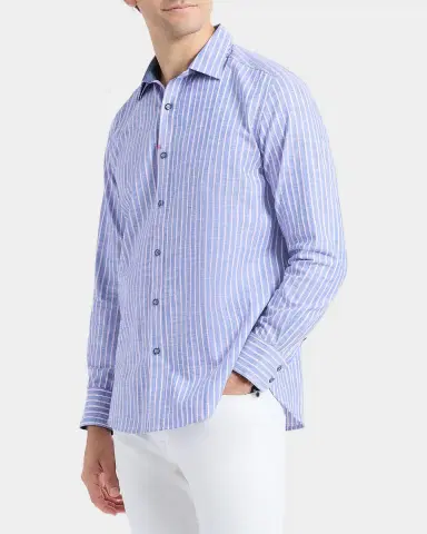 Robert Graham Fardella Striped Cotton Shirt | Thumbnail 7
